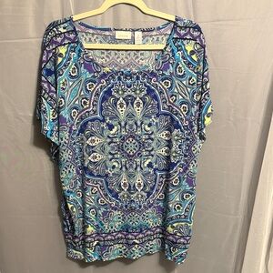 Chico's Multicolor Paisley Blouse size 2